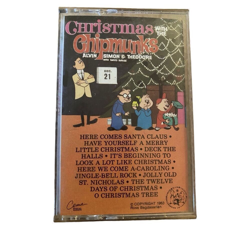 Christmas With The Chipmunks 1963 Cassette Tape Music